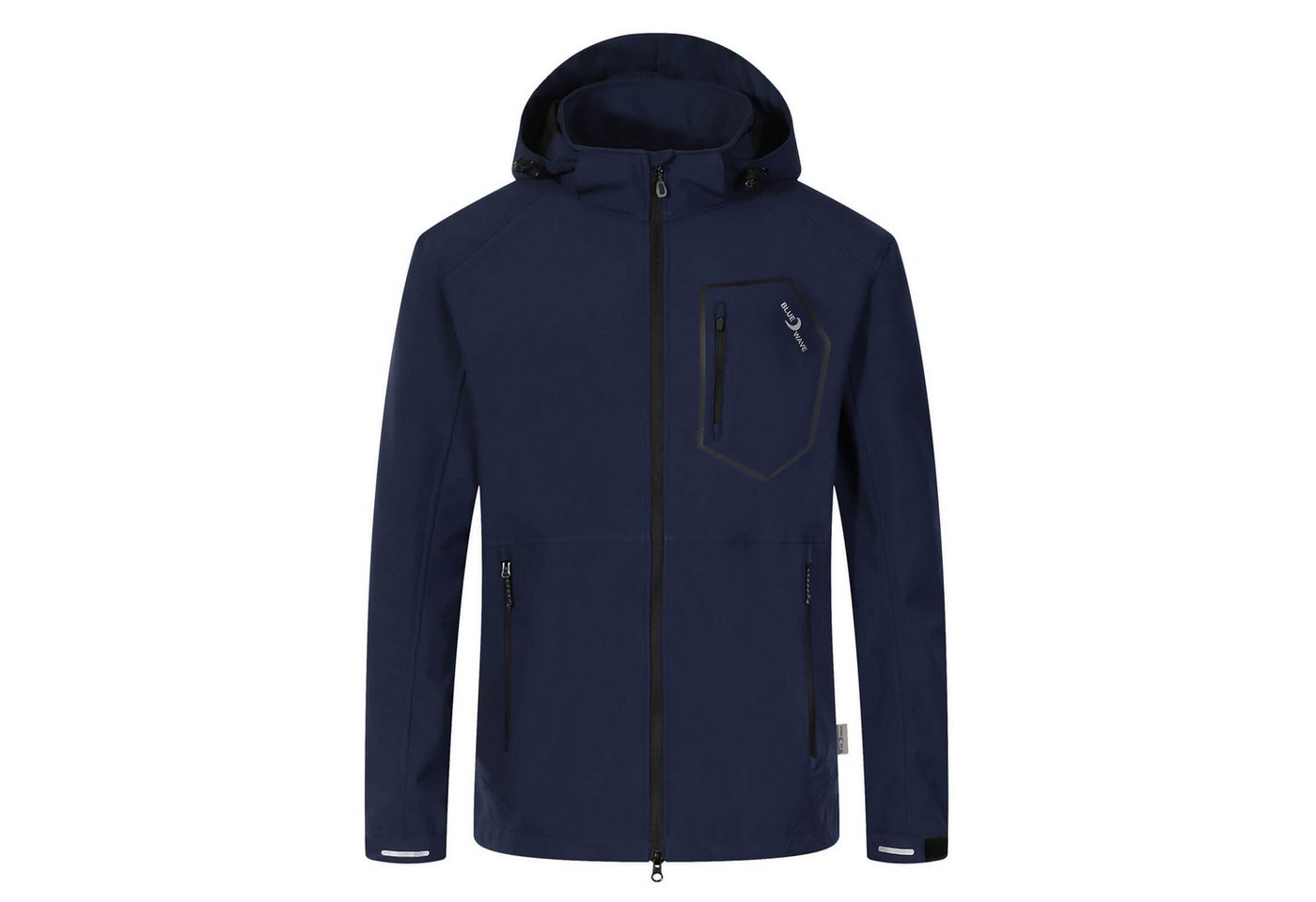 Blue Wave Softshelljacke Herren Jacke Louis mit verstellbarer Kapuze - winddicht & atmungsaktiv von Blue Wave