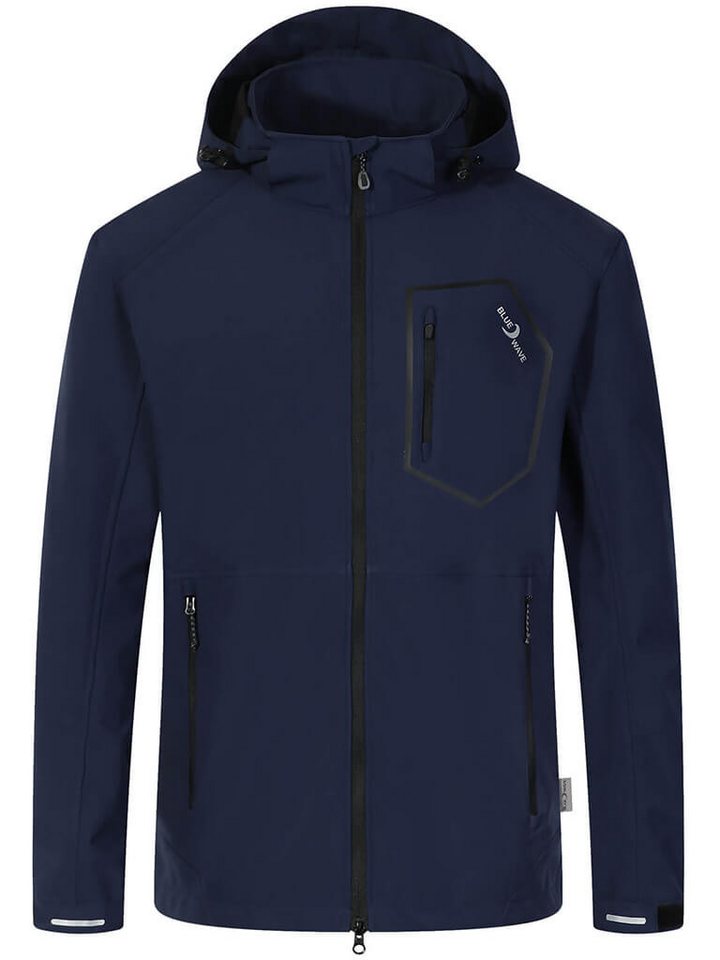 Blue Wave Softshelljacke Herren Jacke Louis mit verstellbarer Kapuze - winddicht & atmungsaktiv von Blue Wave