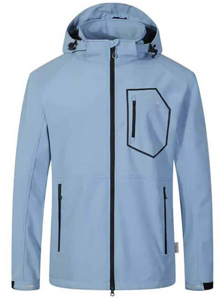 Blue Wave Softshelljacke Herren Jacke Louis mit verstellbarer Kapuze - winddicht & atmungsaktiv von Blue Wave