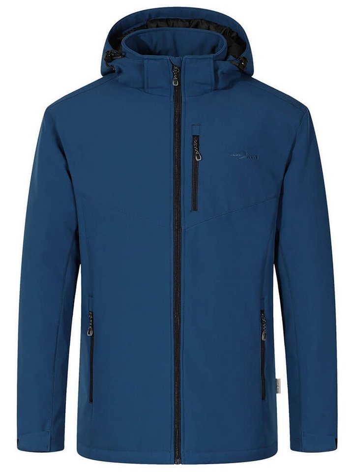 Blue Wave Softshelljacke Herren Jacke Marlon mit leichter Wattierung und abnehmbarer Kapuze von Blue Wave