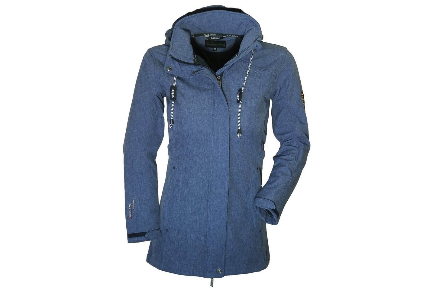 Blue Wave Softshellmantel Damen Softshelljacke Birgit - Outdoor-Jacke mit abnehmbarer Kapuze von Blue Wave