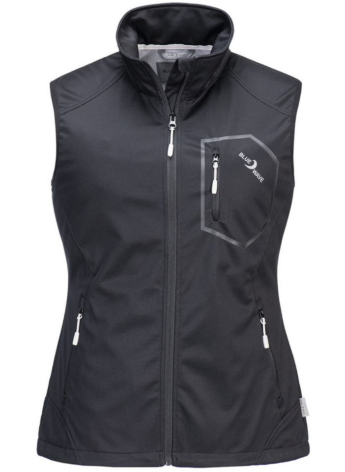 Blue Wave Softshellweste Damen Weste Kira mit Stehkragen - Leichte Outdoor-Weste atmungsaktiv von Blue Wave