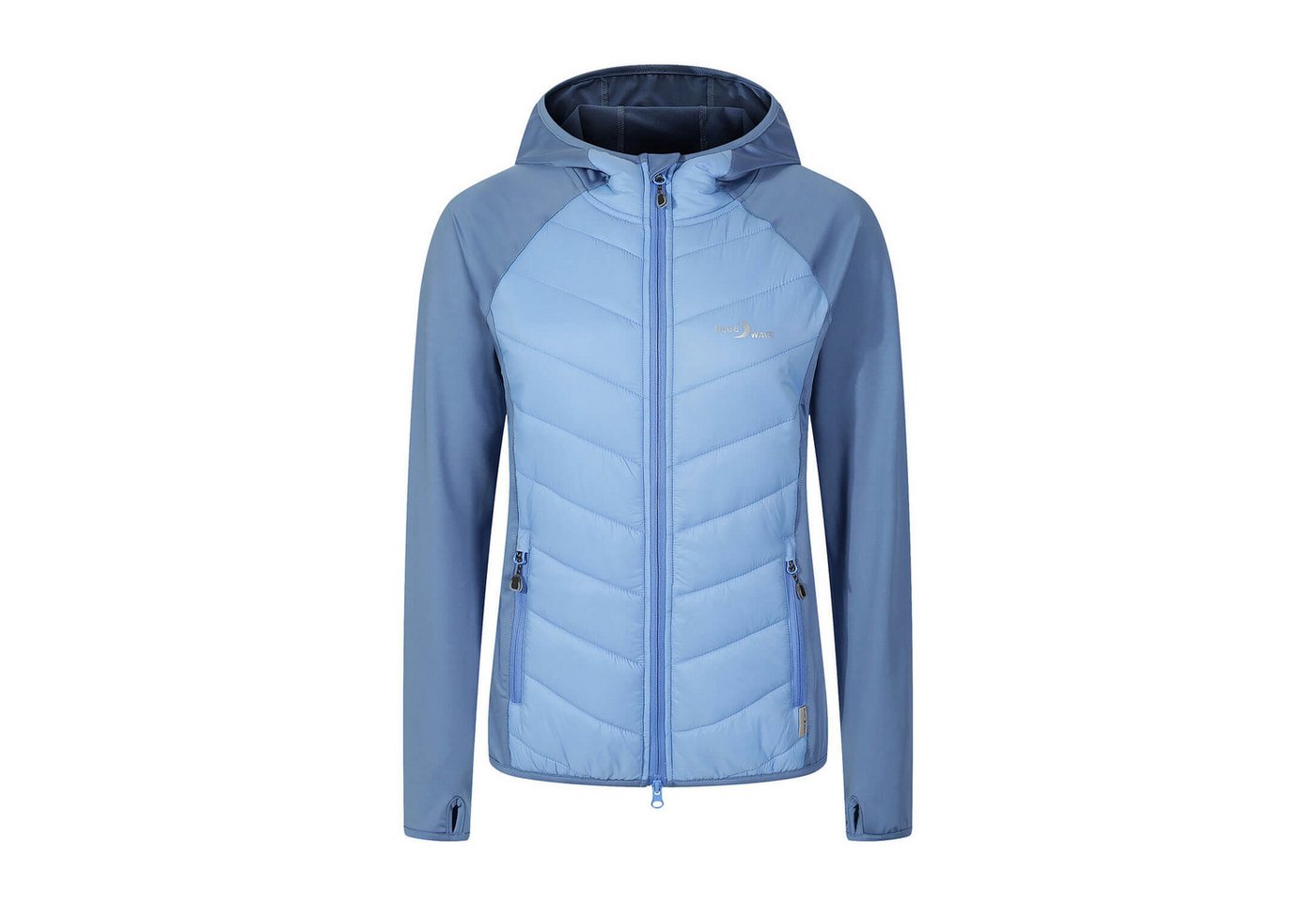 Blue Wave Steppjacke Damen Hybridjacke Marlene Outdoor mit Kapuze und wärmender Wattierung von Blue Wave