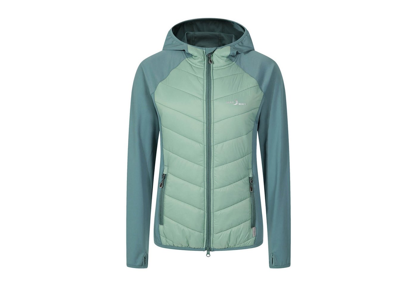 Blue Wave Steppjacke Damen Hybridjacke Marlene Outdoor mit Kapuze und wärmender Wattierung von Blue Wave