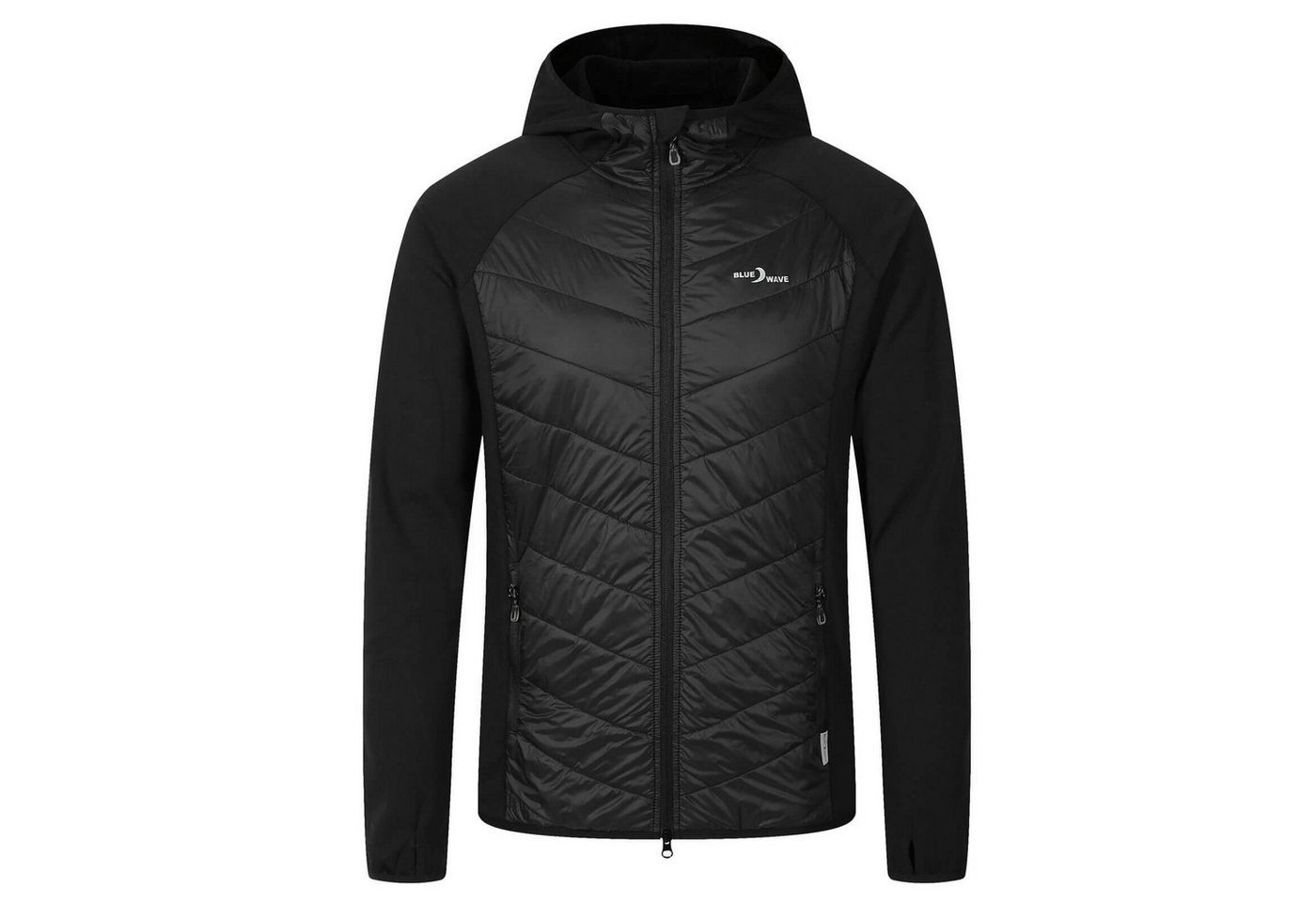 Blue Wave Steppjacke Herren Hybridjacke Leon mit Kapuze und wärmender Wattierung von Blue Wave