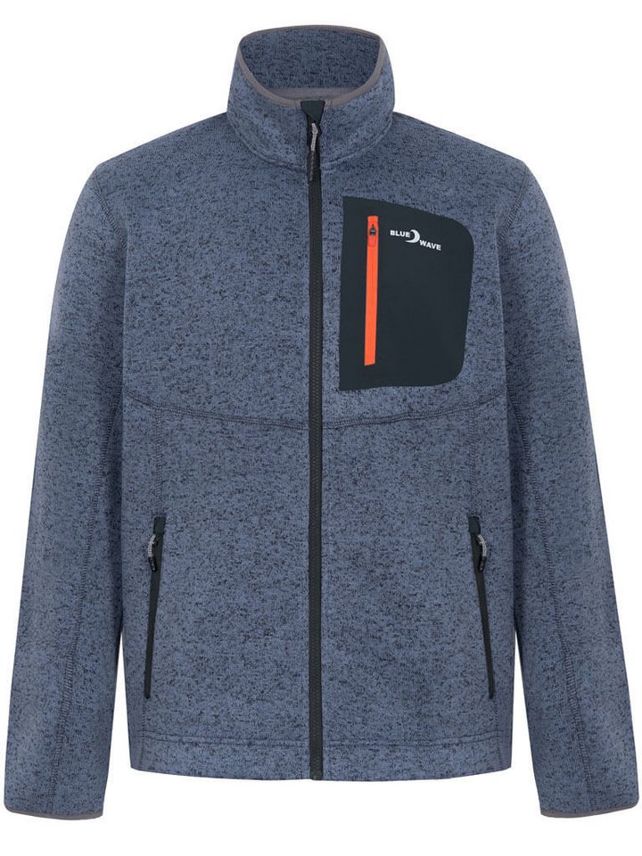 Blue Wave Strickfleecejacke Herren Fleecejacke Liam mit Stehkragen in Strickoptik von Blue Wave