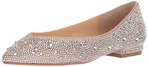 Blue by Betsey Johnson Damen Jude Ballerinas, Nude Satin, 37 EU von Blue by Betsey Johnson