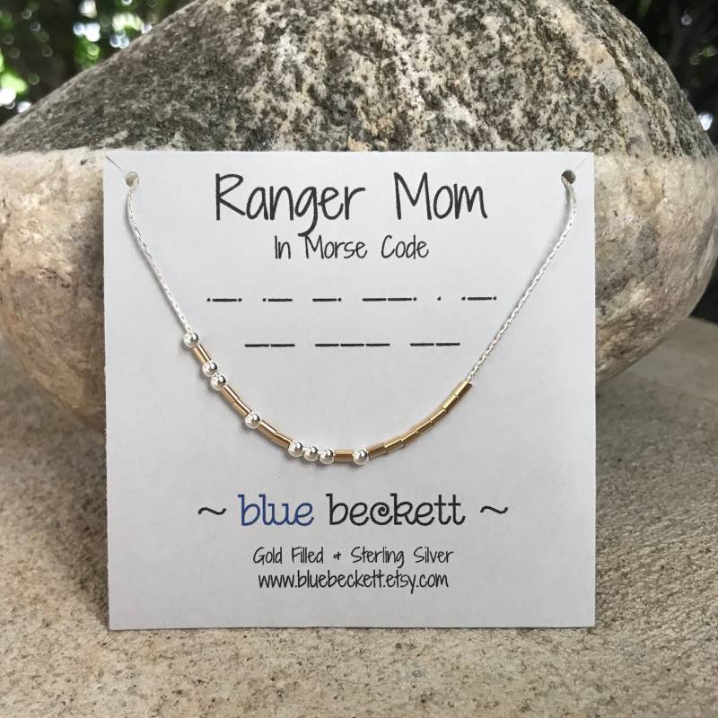Personalisierte Sterling Silber Oder Gold Filled Morse-Code Halskette Ranger Mom Geschenk von BlueBeckett