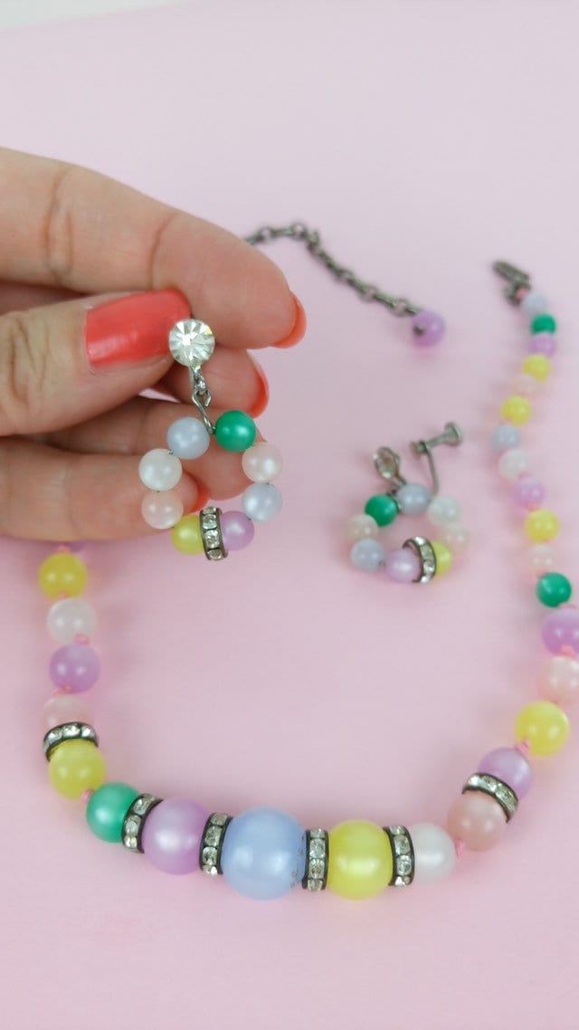 Vintage 50Er Jahre Collier Und Ohrringe Im Set Vintage 50Er Jahre Collier Und Ohrringe Im Set von BlueBirdyVintage