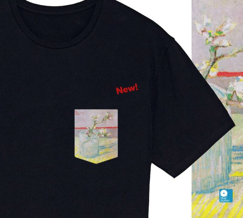 Van Gogh Pocket Shirt - Blühender Mandelbaumzweig Im Glas von BlueBurton