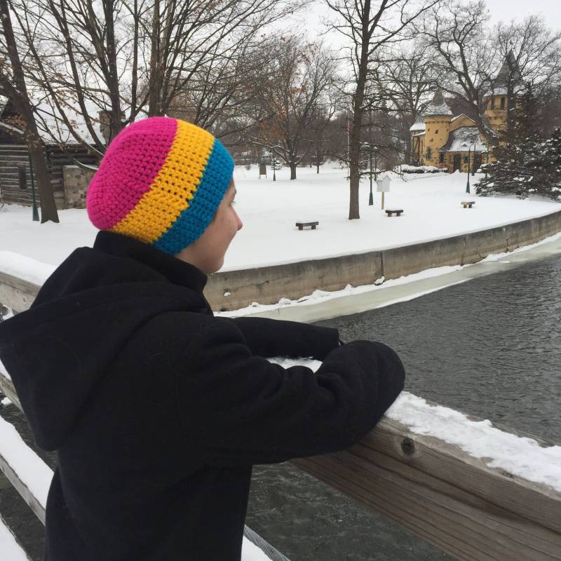 Pansexuelle Stolz Gehäkelte Beanie Pansexuelle Stolz Gehäkelte Beanie von BlueCabinCrafts