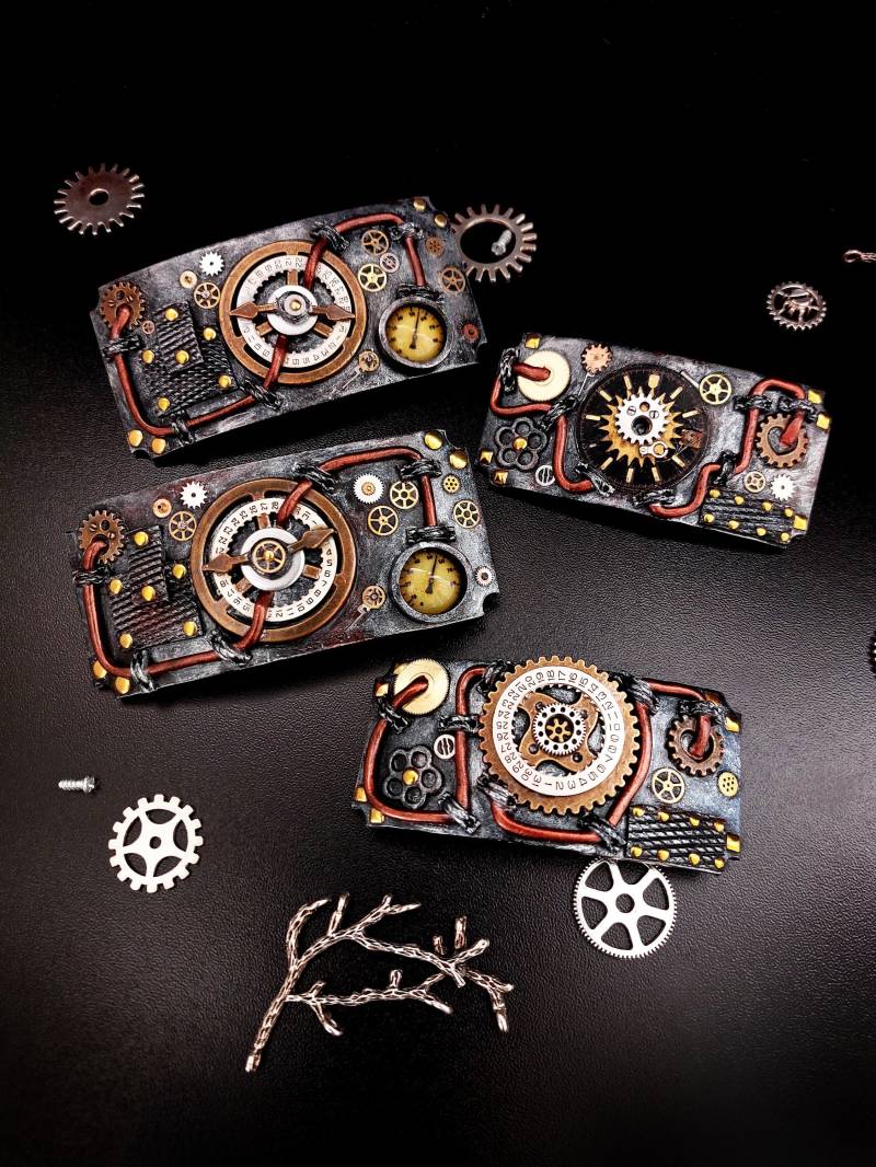 Handgemachte Steampunk Haarspange. Schmuck. Fimo Handgemachte Steampunk Haarspange. Schmuck. Fimo von BlueChamaeleon