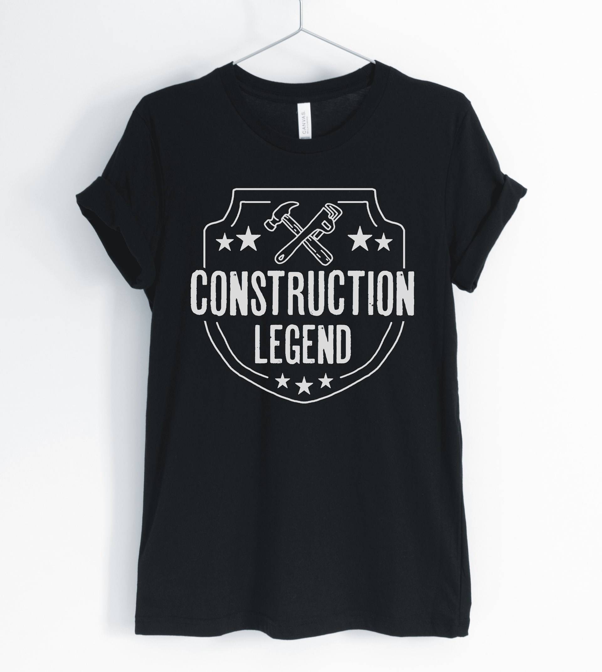 Bau-Legende, Bauarbeiter Shirt, Tischler-Shirt, Baugeschenk, Geschenk Für Handyman, Unisex & Damen-Shirts von BlueCityUSA