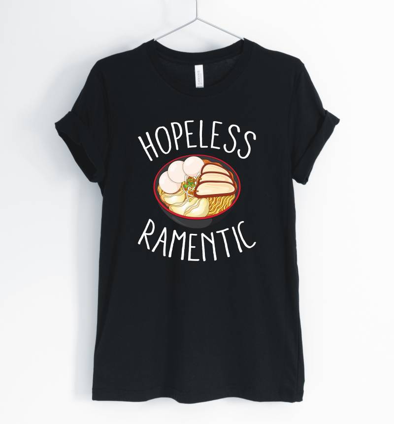 Hoffnungsloser Ramentic, Ramen, Ramen Shirt, Süßer Lustiger Pun, Addict T-Shirt, Addict, Unisex & Frauen Shirts von BlueCityUSA