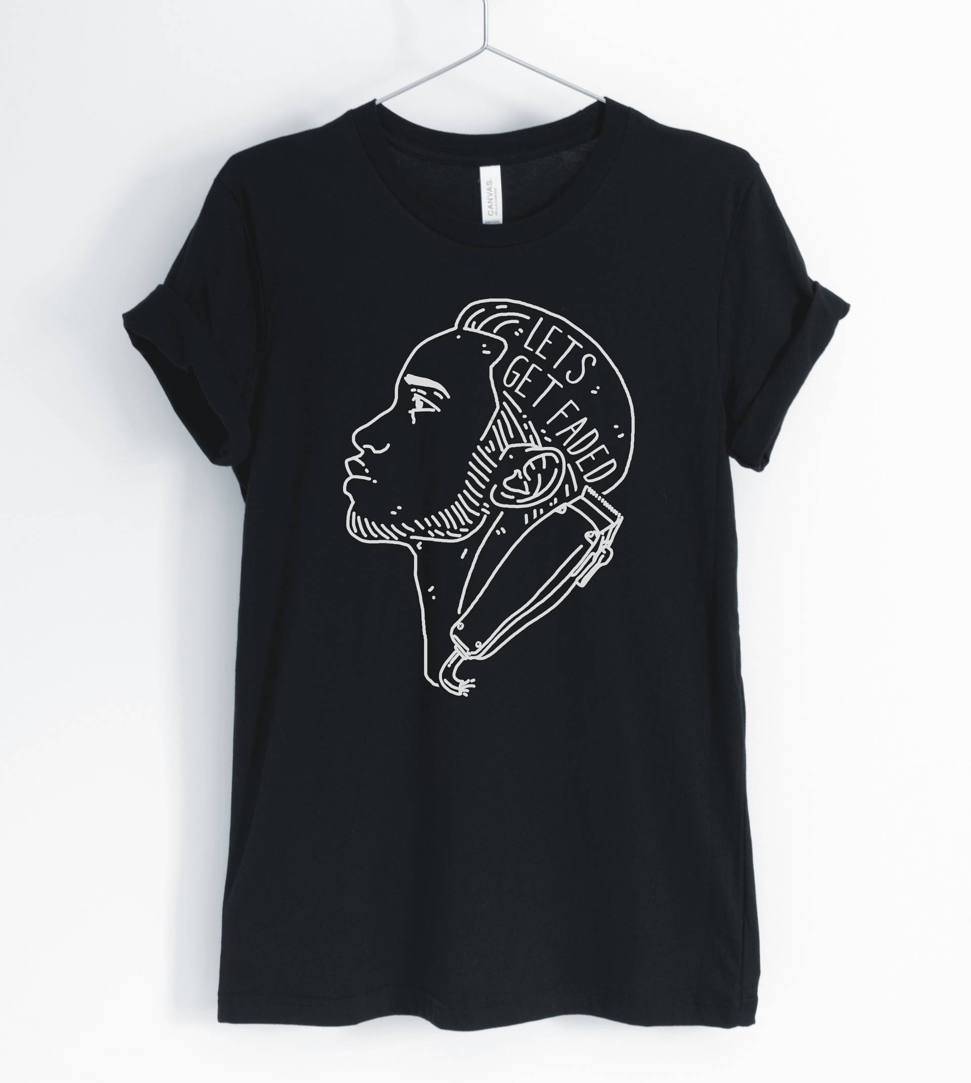 Let Get Faded, Hairstylist Shirt, Barber Hair Dresser School Funny Unisex & Women Es Shirts von BlueCityUSA