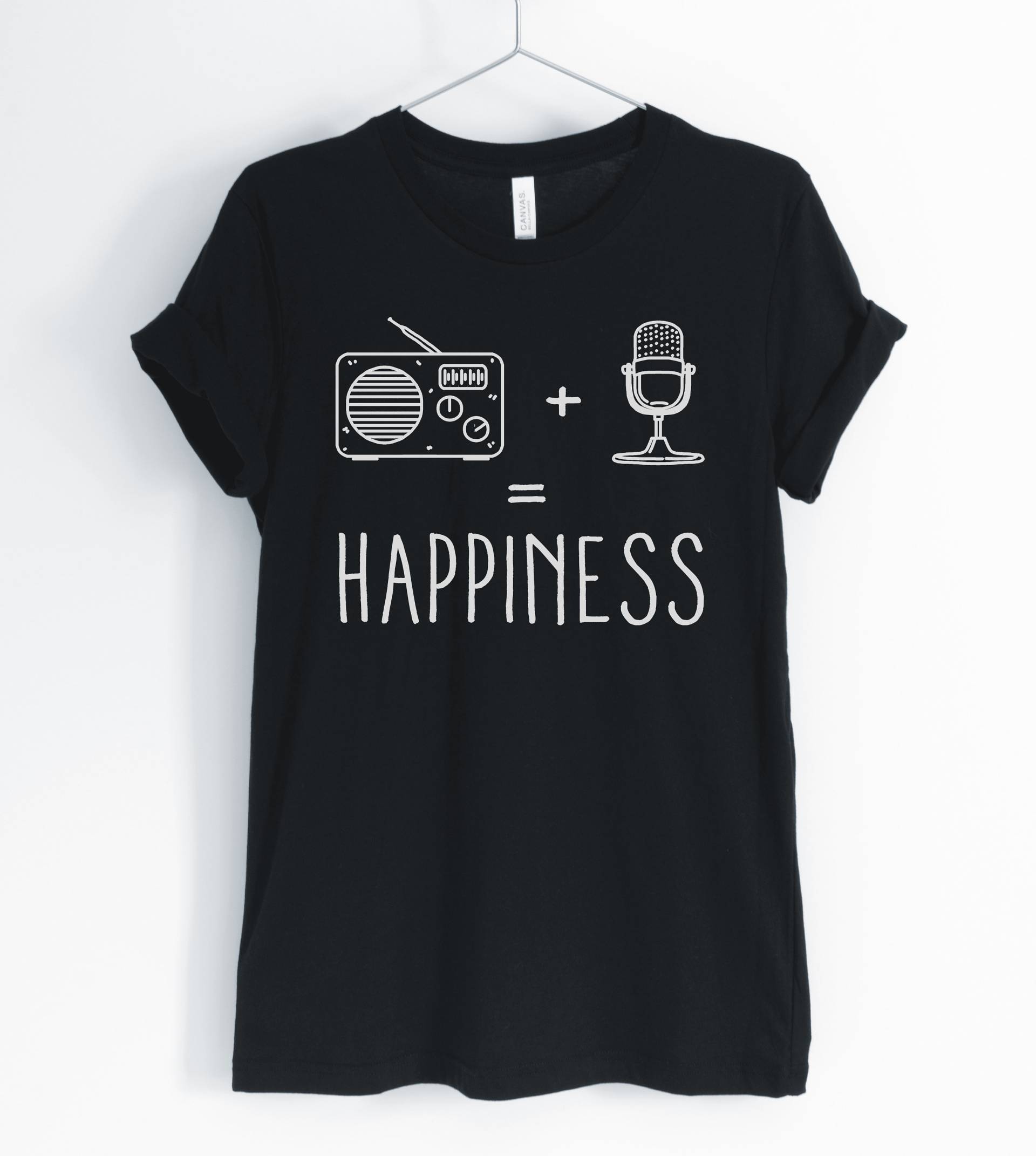 Radio + Mikrofon = Glück, Shirt, Host Broadcaster, Gift For Host, Unisex & Women Es Shirts von BlueCityUSA