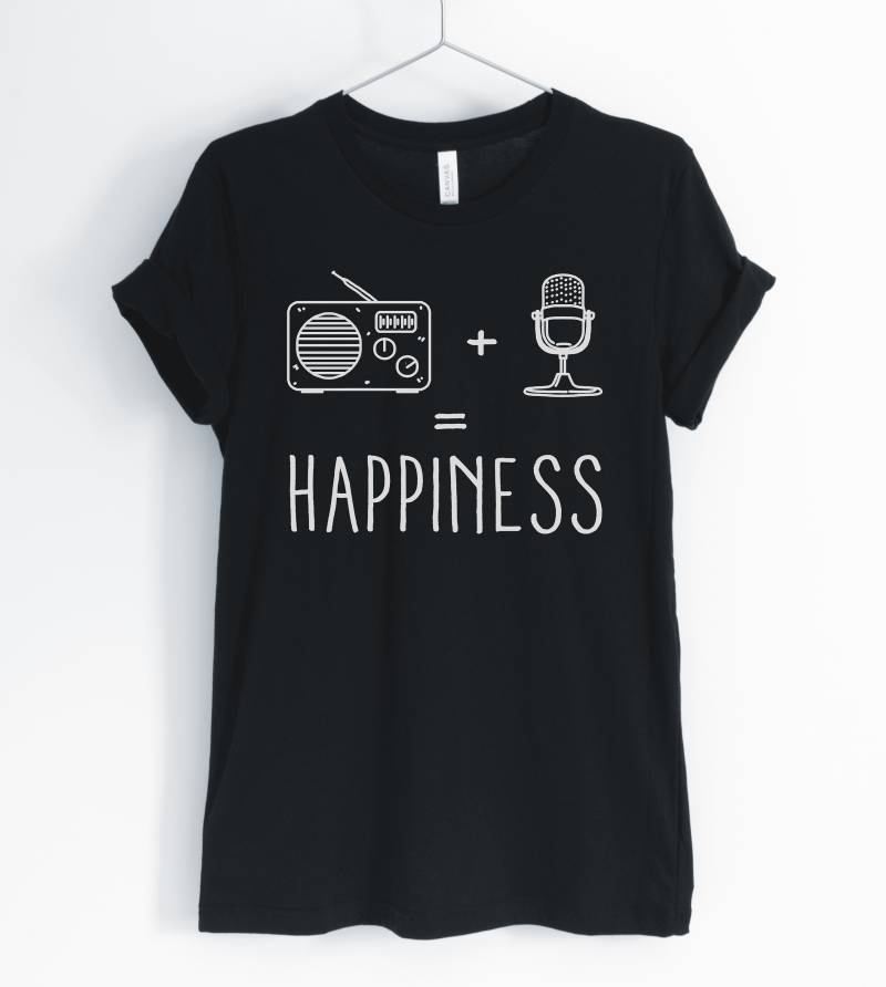 Radio + Mikrofon = Glück, Shirt, Host Broadcaster, Gift For Host, Unisex & Women Es Shirts von BlueCityUSA