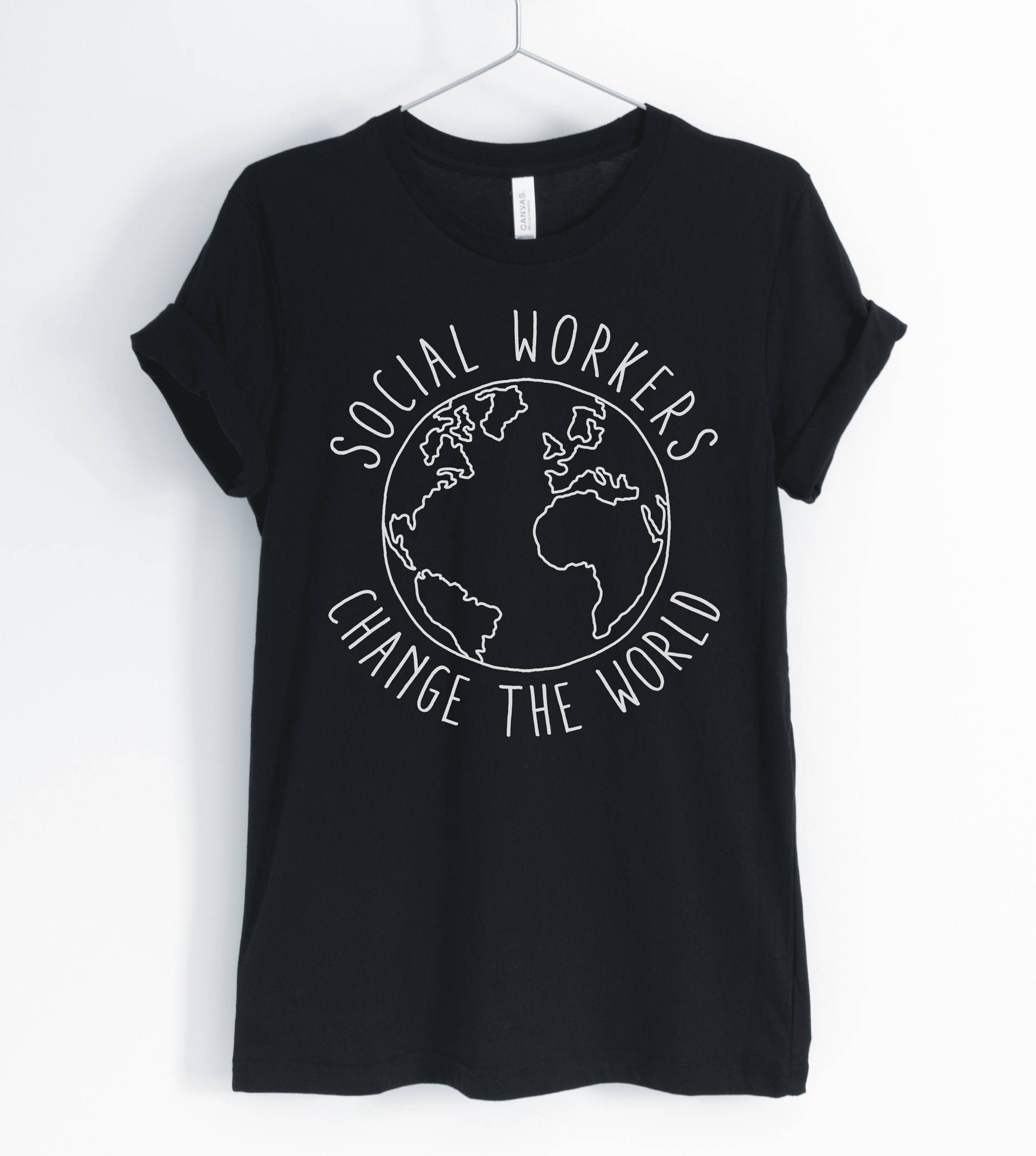 Social Workers Change The World, Worker Shirt, Süßes T-Shirt, Geschenk Für Worker, Unisex & Frauen Shirts von BlueCityUSA