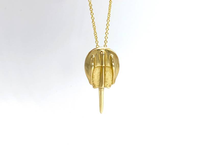 Bronze Hufeisen Krabbe Halskette von BlueDotJewelry