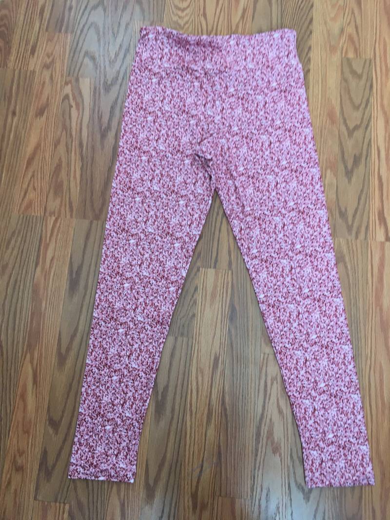 Rose Gold Glitzer Leggings, Digital Bedruckt, Gebürstet, Butterweich, Yoga Style, Rosa, Rot, Stylisch, Trendy, Tasche, Glamourös von BlueEyeLeggings