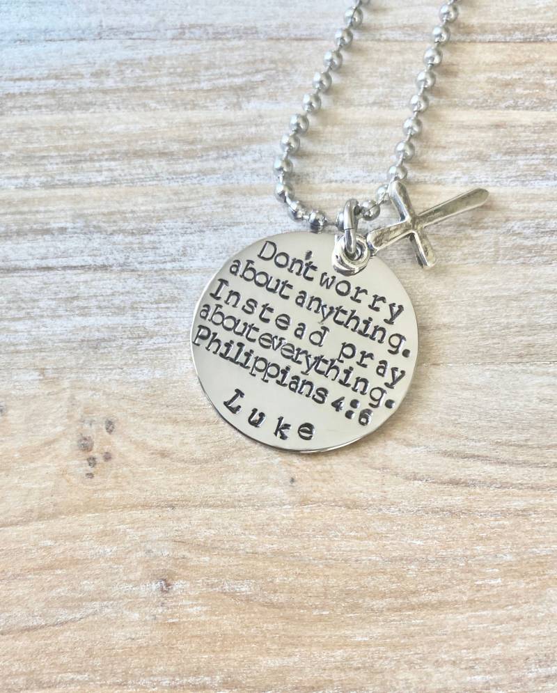 Jungen Halskette Schmuck Kreuz Kleinkind Junge Geburtstagsgeschenk Sohn Ostergeschenk Beten Über Alles von BlueEyedJewelsTX