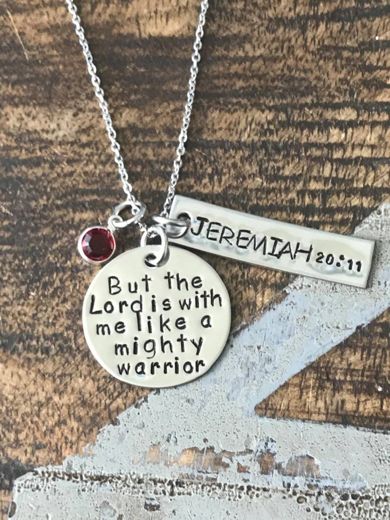 Kostenloser Versand Usa Benutzerdefinierte Schmuck Jeremiah 20 Halskette Handgemachte Inspirierende Handgestempelt Schrift Unterstützende von BlueEyedJewelsTX