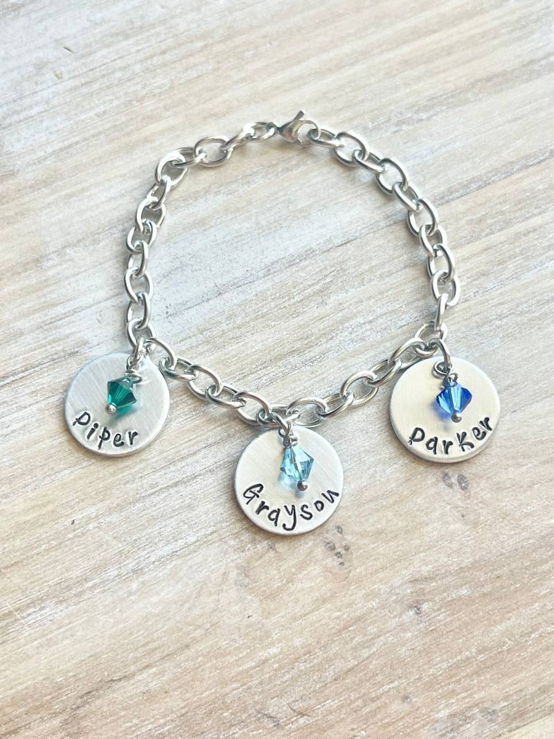 Mama Armband Neue Geschenk Mütter Mit Kindern Namen Mutter Tochter Personalisierte Weihnachten Für Charm von BlueEyedJewelsTX