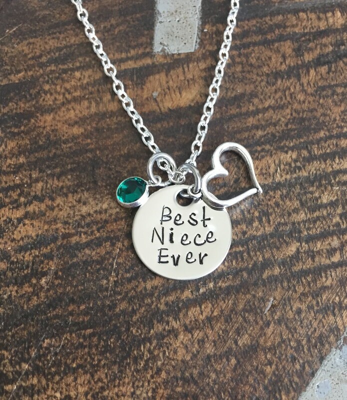 Nichte Halskette Geschenk Für Beste Jemals Handgestempelt Schmuck Benutzerdefinierte Personalisierte von BlueEyedJewelsTX
