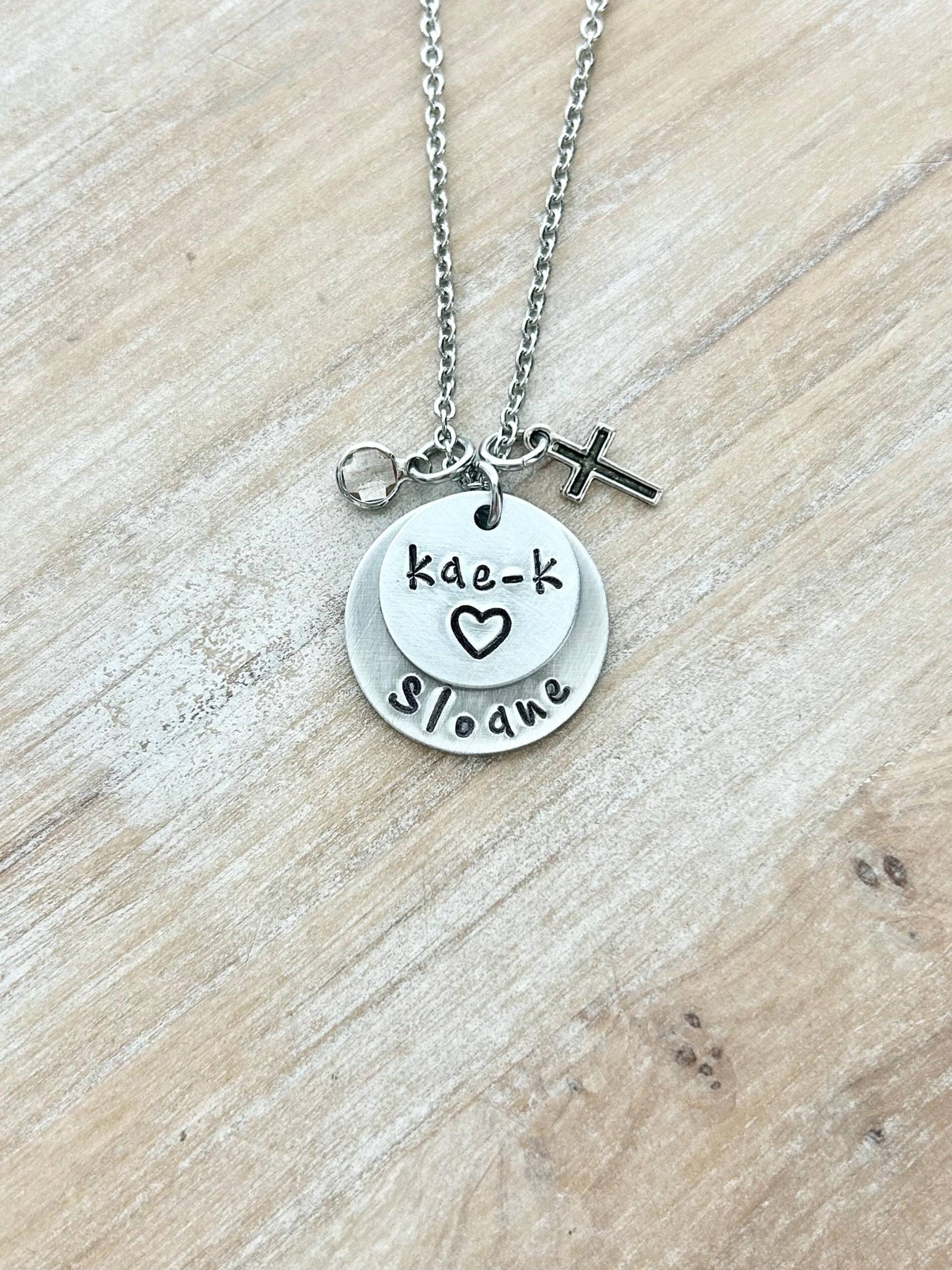 Oma Halskette Enkel Personalisierte Schmuck Handstamping von BlueEyedJewelsTX