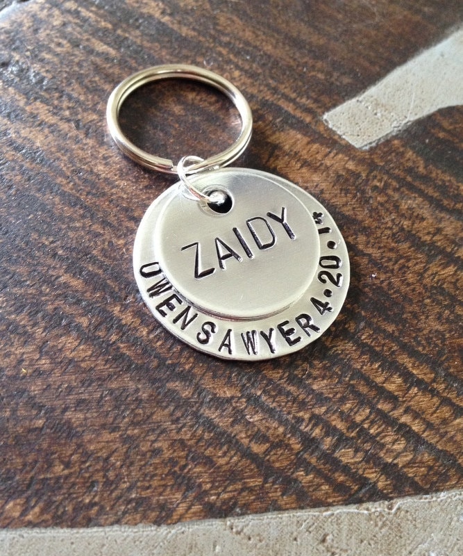 Papa Schlüsselanhänger Handgestempelt Personalisierte Geschichteten Väter Tag Namen Geschenk Für von BlueEyedJewelsTX