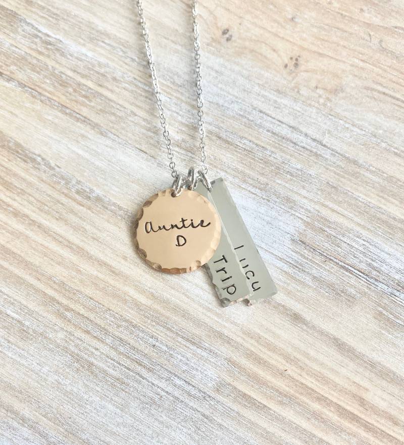 Tante Geschenk Halskette Silber Benutzerdefinierte Schmuck Für Tanten Personalisierte von BlueEyedJewelsTX
