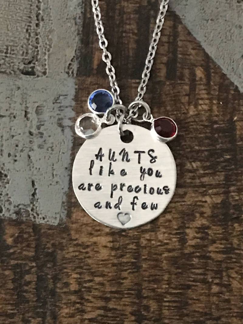 Tanten Wie Sie Sind Kostbar Und Wenige Tante Halskette Schmuck Personalisierte Handgestempelt Name von BlueEyedJewelsTX
