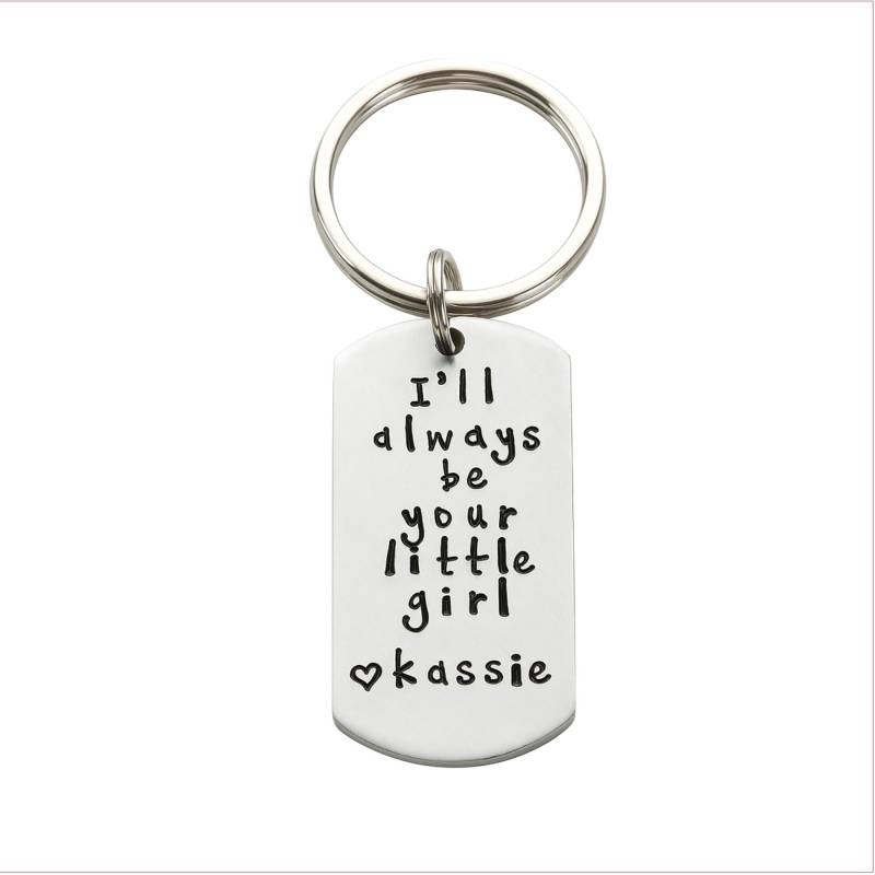 Vater Der Braut Keychain - Personalisiertes Hochzeitsgeschenk Tochter | Sentimentales Andenken Für Papa Aluminium Hand Gestempelt Schlüsselring von BlueEyedJewelsTX