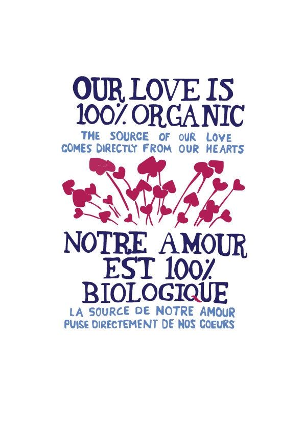 Unsere Liebe Ist 100% Bio Tshirt von BlueFigArt