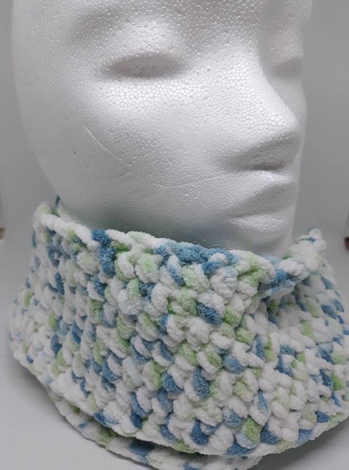 Häkelschal/Schlauchschal Loop Winter Warm Weich Chunky Kopf Halswärmer Voluminös Herbst von BlueFoxPaws