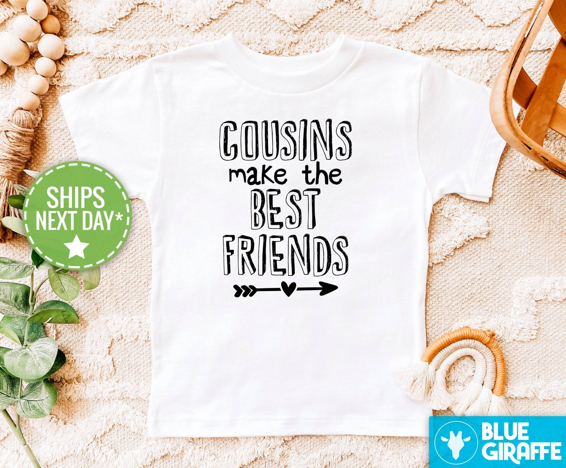 Cousins Machen Die Besten Freunde Kinder Shirt, Schwangerschaftansage Kleinkind-Top, Niedliche Cousin Raglan, Schwangerschaft Enthüllen von BlueGiraffeApparel