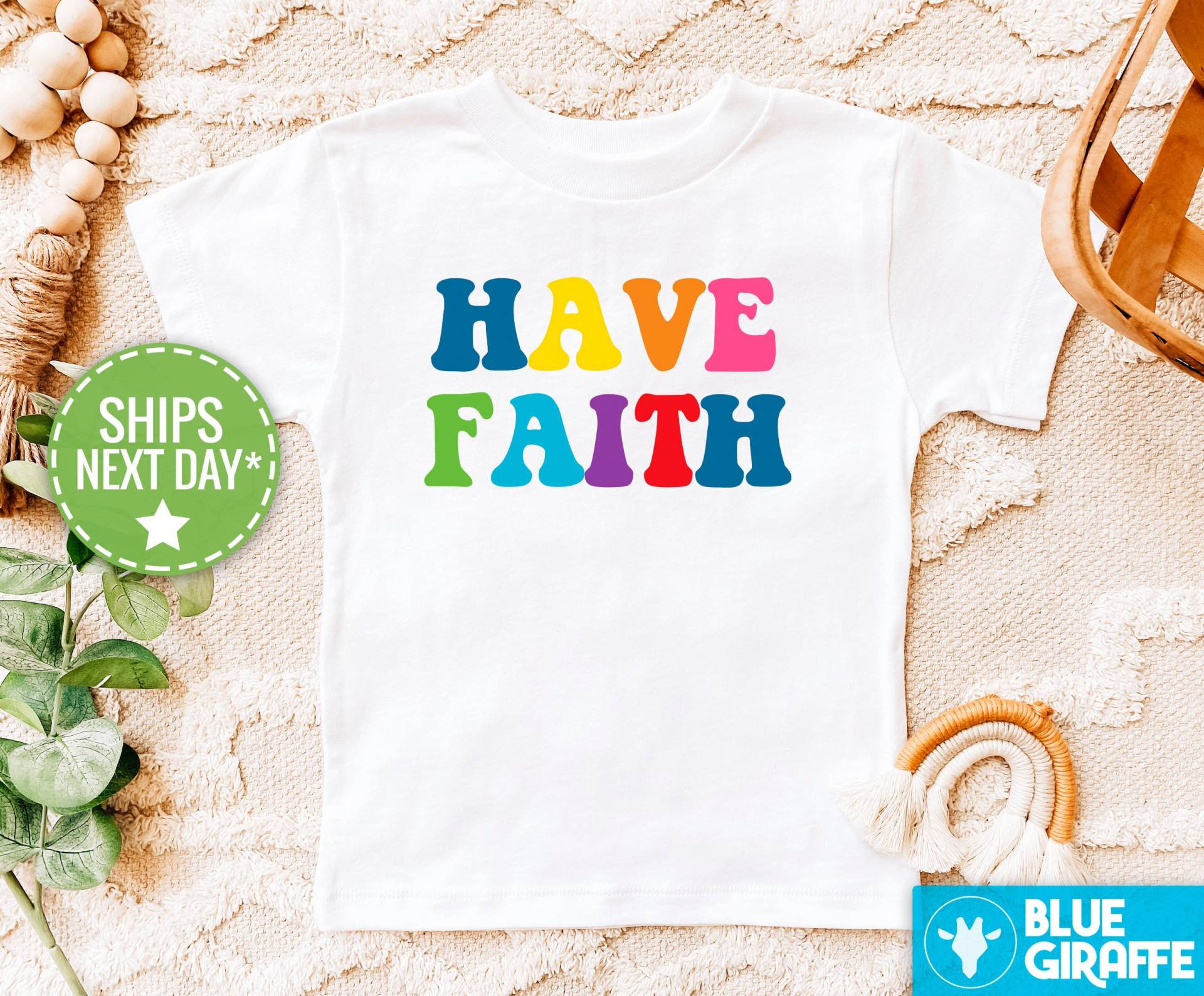 Haben Sie Glauben Kinder Shirt, Christliche Geschenkidee, Religiöses Kleinkind Gesegnete Babypartygeschenk, Ivf Geschenk von BlueGiraffeApparel