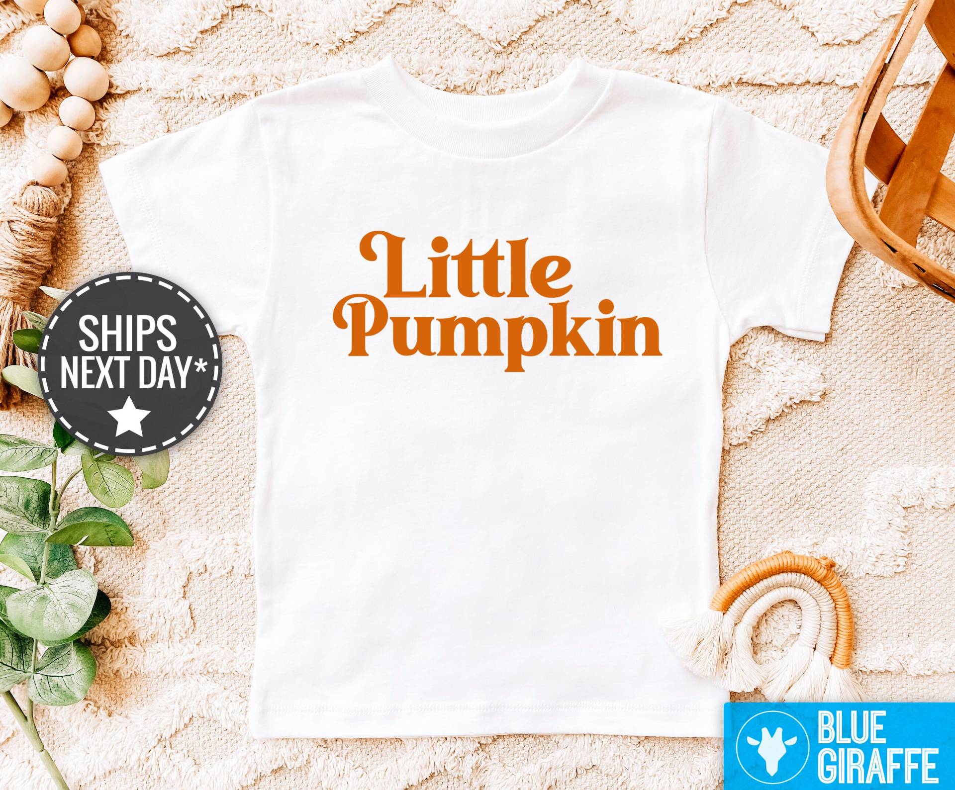 Herbst-Baby-Kleinkind-Shirt, Kleine Kürbis-Baby-strampler, Niedlicher Herbst Onesie®, Kürbis-Baby-strampler von BlueGiraffeApparel