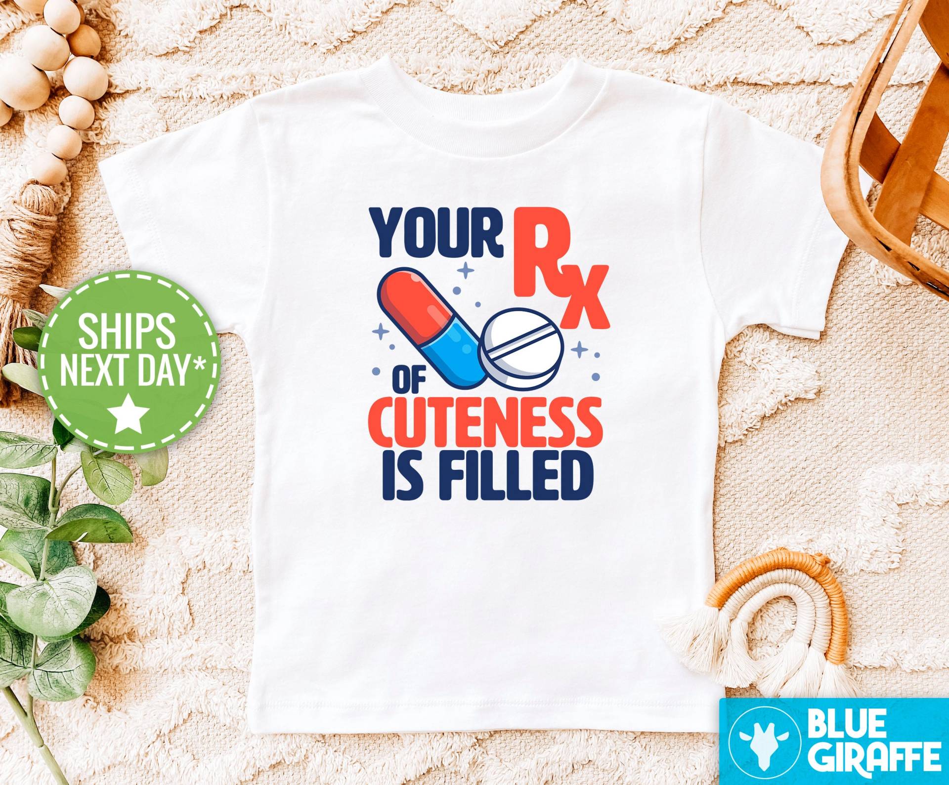 Ihr Rezept Der Niedlichkeit Wurde Gefüllt Kleinkind Shirt, Apotheker Kinder Baseball Lustige Apotheke Shirt von BlueGiraffeApparel
