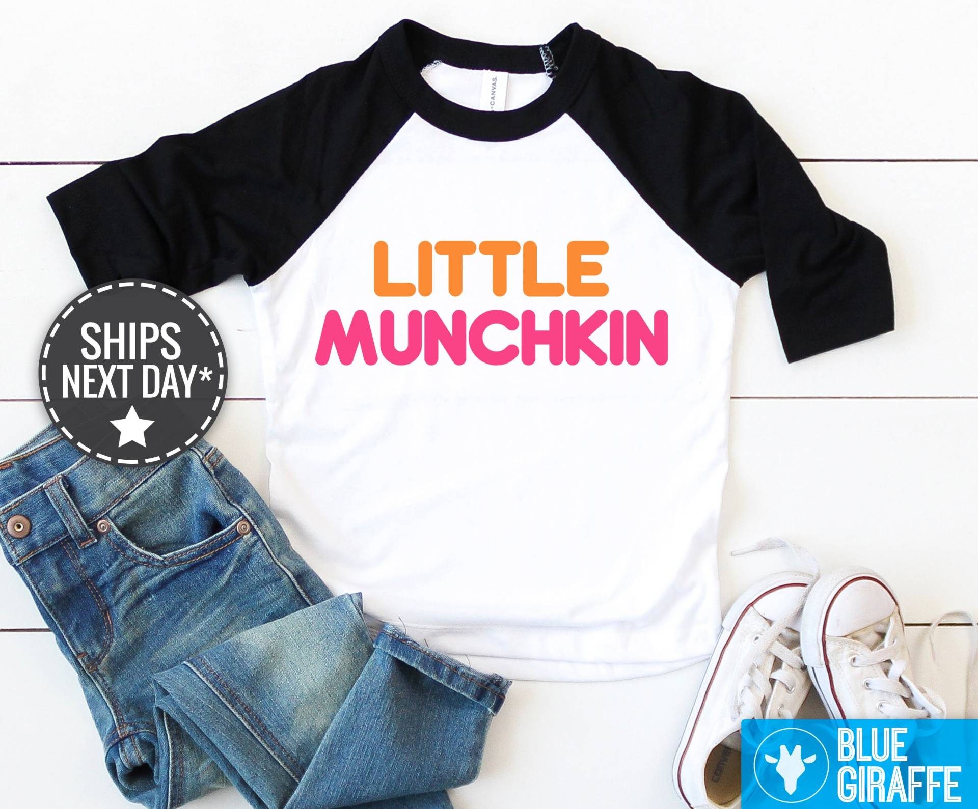 Kleines Munchkin Baby Kleinkind Shirt, Lustiges Essen Body, Süße Donut Bodys von BlueGiraffeApparel