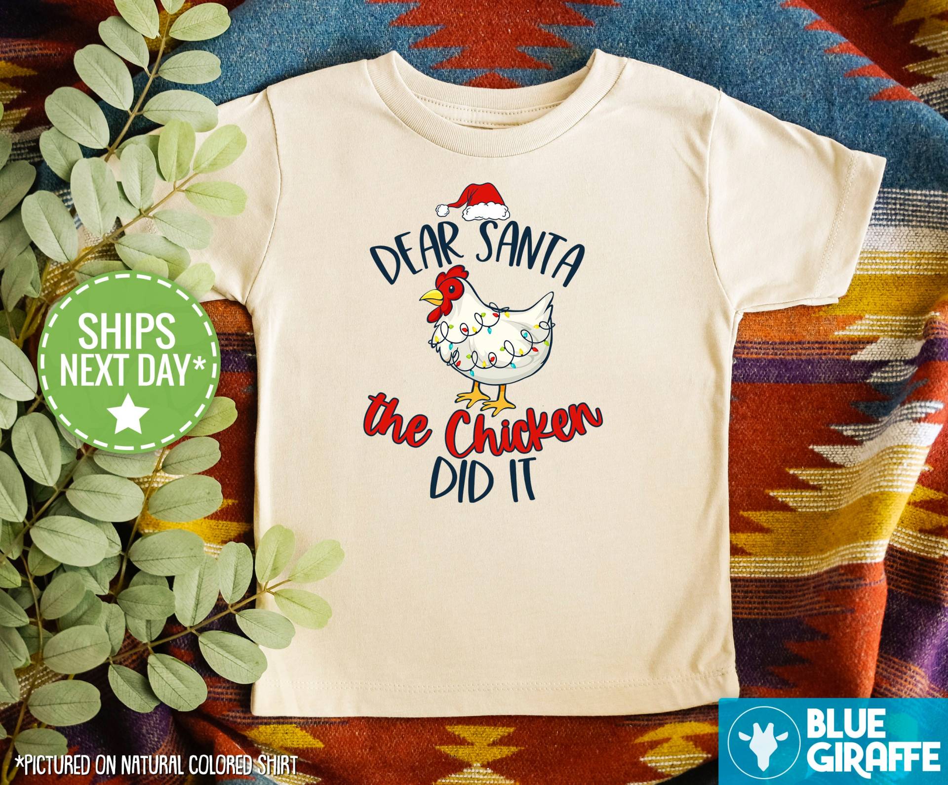 Lieber Santa, Das Huhn Hat Es Kinder Shirt, Lustiges Weihnachten Kleinkind Shirt von BlueGiraffeApparel