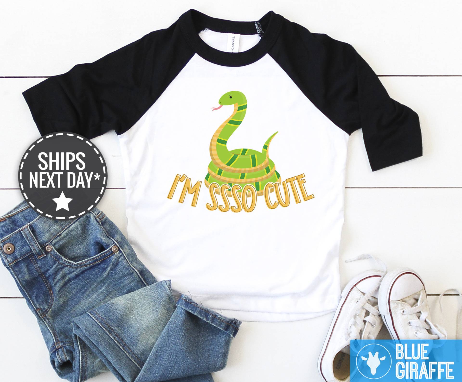 Schlange-Baby-Kleinkind-Shirt, Ich Bin Ssso Cute Baby Body®, Animal Onesie®, Schlange-Baby-Kleidung von BlueGiraffeApparel