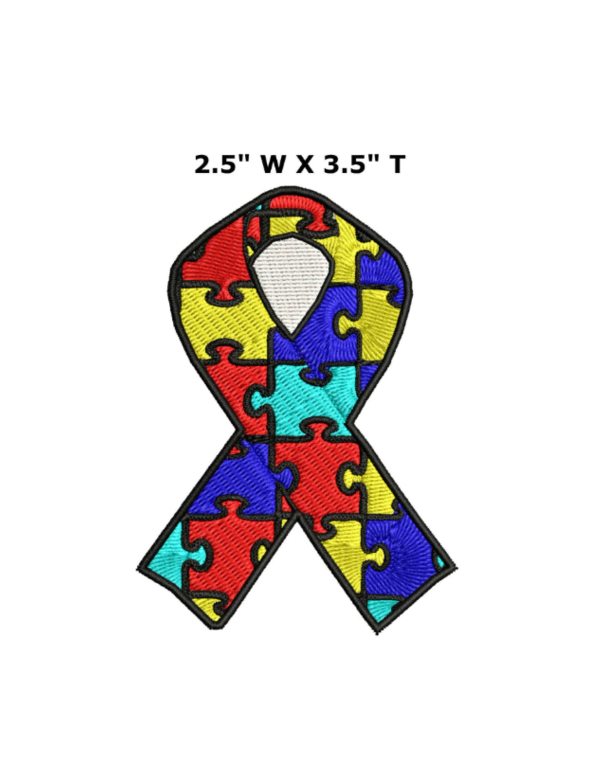 Autismus Awareness Support Puzzle Ribbon Gestickte Patch Eisen Auf Fundraiser Abzeichen Reise Souvenir Für Weste Jacke Kleidung Rucksack Jeans von BlueHeronSales