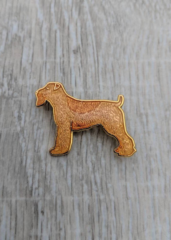 William Speer Cloisonne Emaille Und Vergoldet Metall Terrier Brosche von BlueHillsBrooches