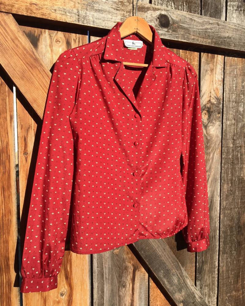 Burgunder Button Up Burgunder Button Up von BlueHoneyShop