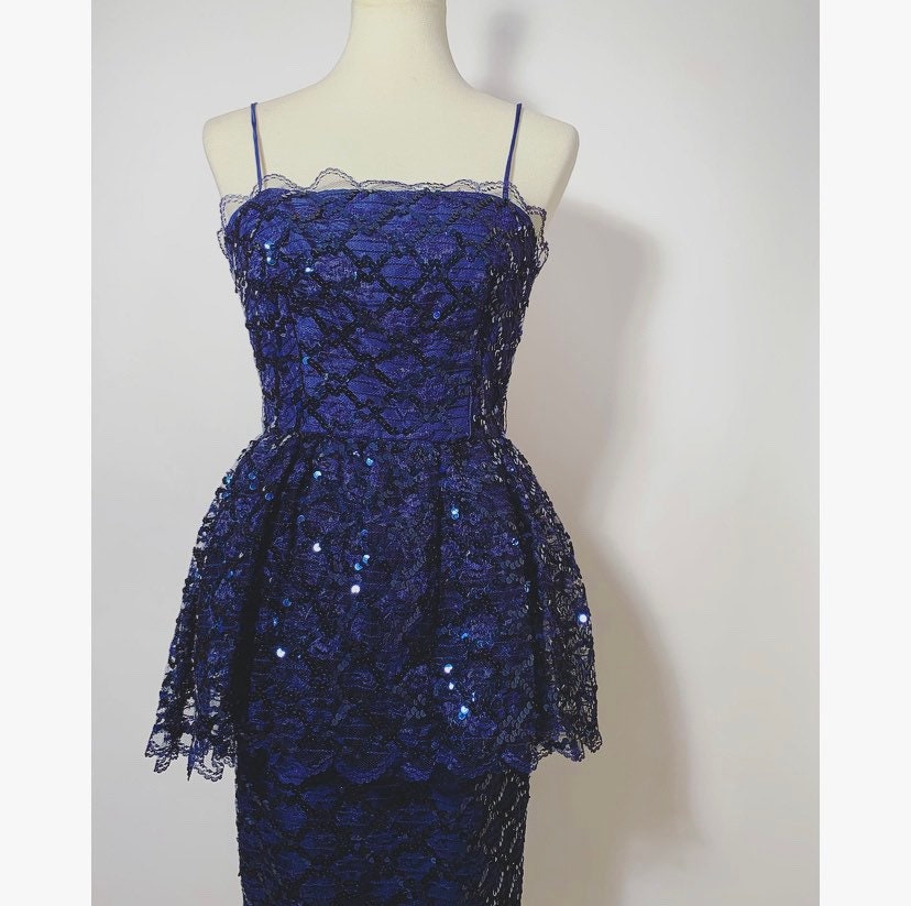 Retro Marine Pailletten Kleid Retro Marine Pailletten Kleid von BlueHoneyShop