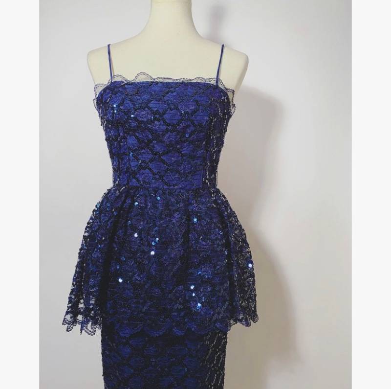 Retro Marine Pailletten Kleid Retro Marine Pailletten Kleid von BlueHoneyShop