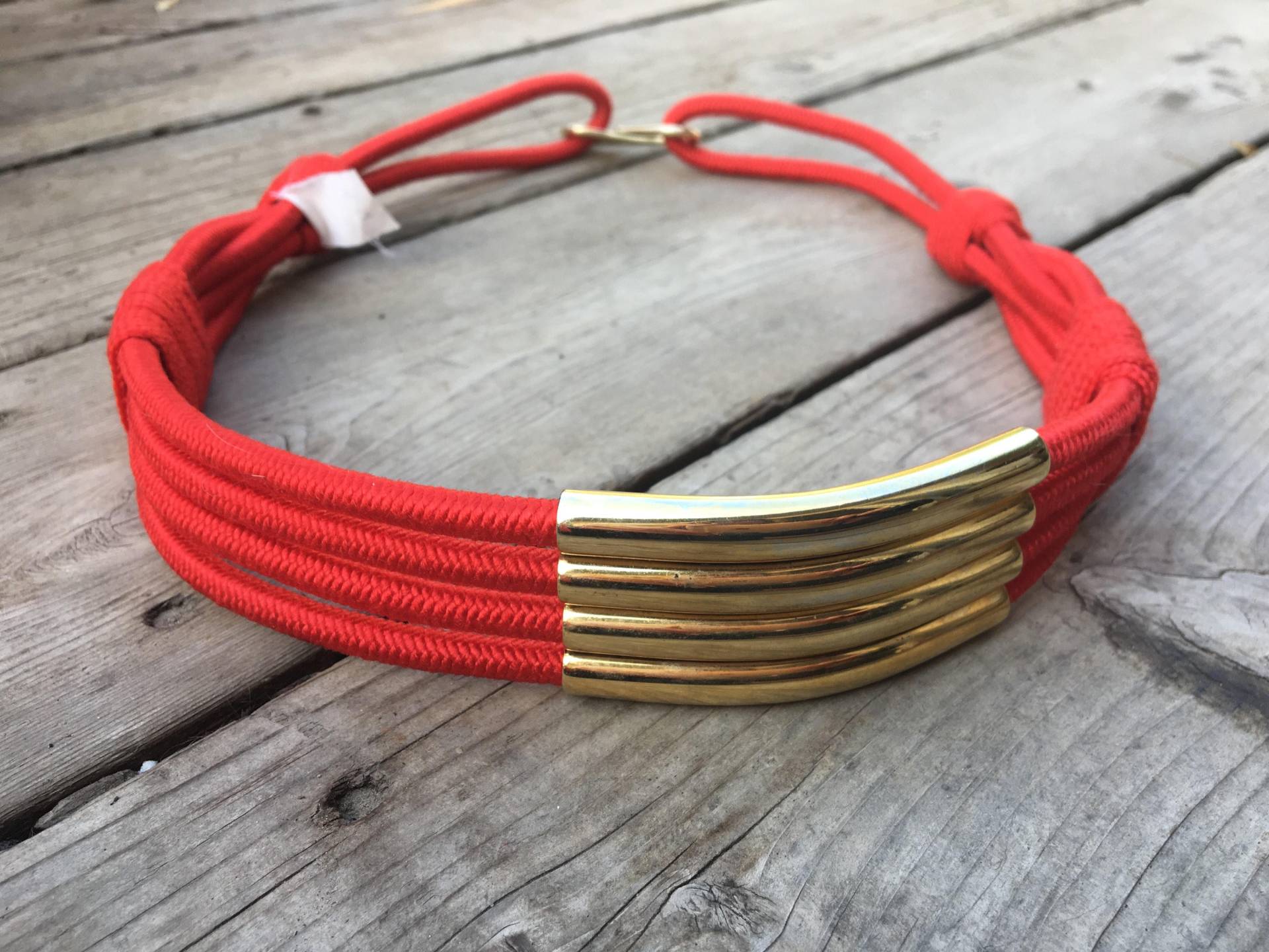 Rot Und Gold Vintage Gürtel Rot Und Gold Vintage Gürtel von BlueHoneyShop