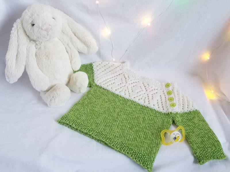 Hand Stricken Spitze Joch Pullover Babypullover von BlueHonuCreations