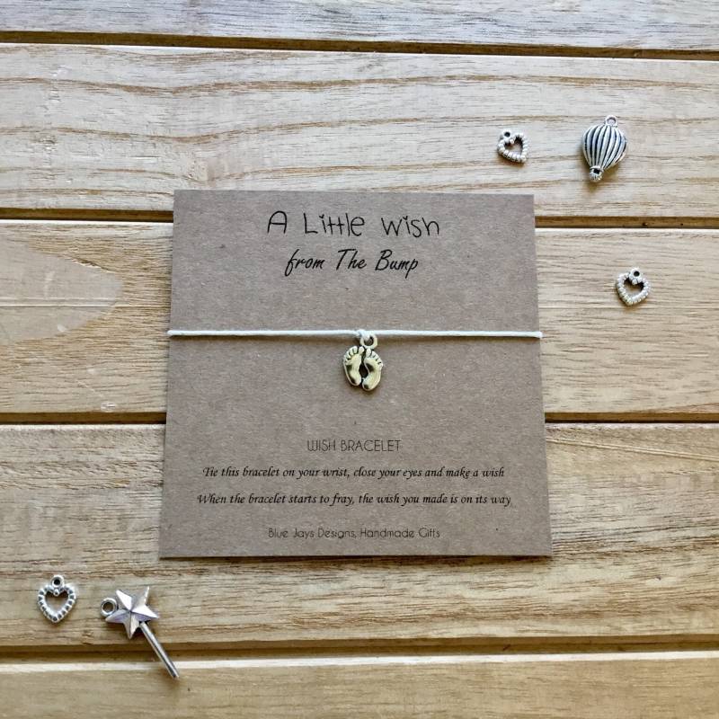 Baby Ankündigung Wunsch Armband "Von Dem Beulen' Geschenk von BlueJaysDesigns